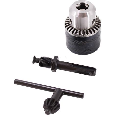 Mandrin de perceuse à clé de 1,5 à 13 mm avec tige SDS Plus et adaptateur à douille carrée de 1,27 cm (1/5)