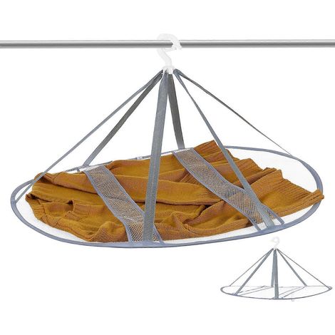 Étendoir à linge plat en filet, cintre pour pulls, étendoir à linge pliable en filet, étendoir à linge suspendu en filet (1/5)