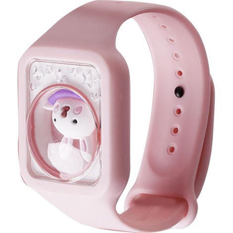 Bracelet anti-moustiques sans fuite longue durée polyvalent sûr bande poignet répulsif pour enfants extérieur rose (1/5)