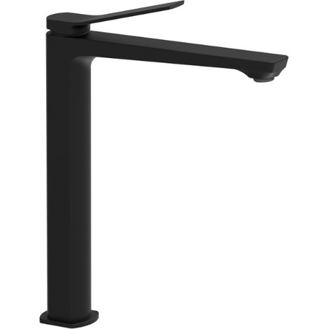 Mezclador de 294 mm de altura para lavabos sobre encimera en color negro mate Paffoni TILT TI081NO Negro mate - Sin Desagüe (1/2)