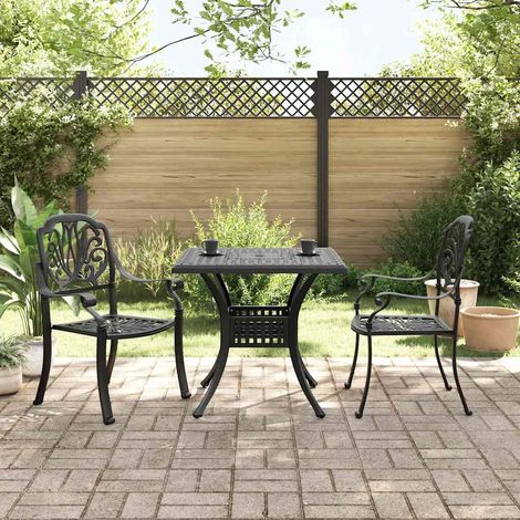 Maison Exclusive - Set da Bistrot 3 pz Nero in Alluminio Pressofuso (1/5)