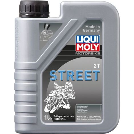 Huile moteur semi-synthétique Liqui Moly pour moto 2T route, 1 litre
