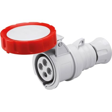 Gerade IP69 3P+E 32A Gerätesteckdose 380-415V 50/60Hz Rote Schraubverdrahtung (1/2)