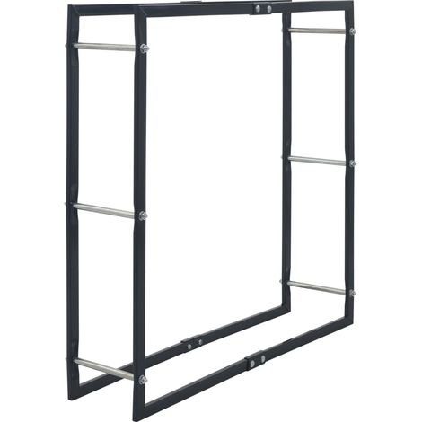 Maison Exclusive - Rastrelliera per Legna da Ardere Nera 100x25x100 cm in Acciaio