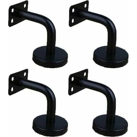 Supports De Main Courante - Acier Inoxydable - Pour Installation Murale Intérieure Et Extérieure - 4 Pièces (1/4)
