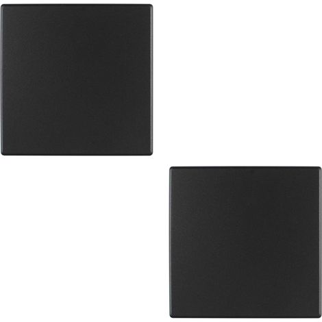 Lot de 2 plaques murales blanches de 8,6 x 8,6 cm, en plastique, sans vis, double plaque murale blanche, couvercle de prise de courant pour prises ou interrupteurs non (1/4)