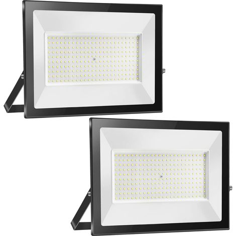 2x 100W Projecteur Exterieur LED, 10000LM Spot LED Extérieur, 6000K Blanc Froid IP66 Imperméable Spot LED, Sécurité Floodlight pour Jardin Cour Terrasse Square Usine (1/5)