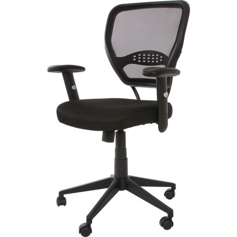 Fauteuil/chaise de bureau Seattle, charge 150kg, tissu, noir