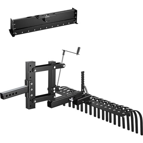 Mophorn Scarificatore per prato da 106,7 cm, rastrello per rocce con lama e leva di sollevamento, compatibile con ATV, UTV e trattorini da giardino di categoria 1 (1/5)