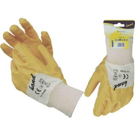 GUANTO NITRILE NBR GIALLO WORKIT - MAGLIA COTONE BIANCO 10 - 12 paia