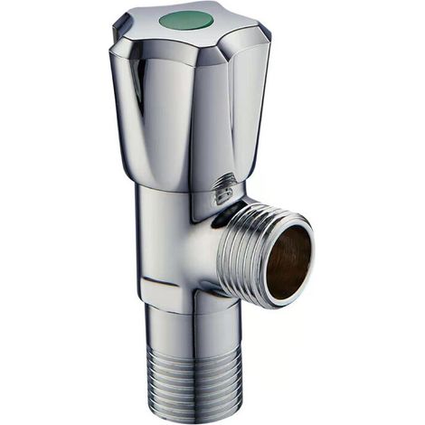 UlisemVanne Triangulaire d'Arrêt d'Eau Froide et Chaude pour Évier - Valve d'Angle (1/2)