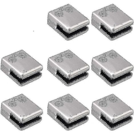 Pince de fixation pour verre, 8 pièces, acier inoxydable (1/4)