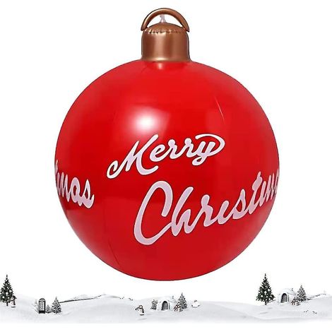 Boule de Noël géante de 60 cm, boule transparente, boule de Noël gonflable géante, pour l'extérieur (1/4)
