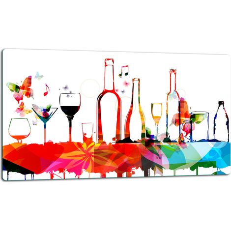 Schneidebrett aus Glas, 52 x 30 cm, Weinglas (1/5)