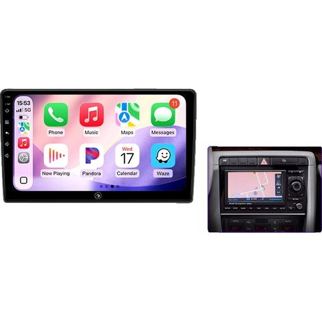 Auto Multimedia Player, nahtlose Verbindung, benutzerfreundliche Oberfläche, kompatibel mit Audi A4 B6 (2000-2009) kabellos, G5 4G 64G Stil B (1/2)