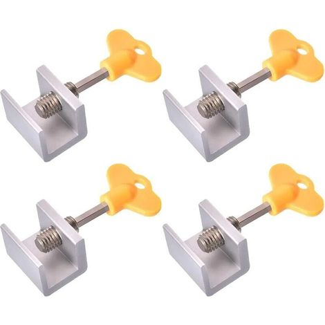 -Serrure Fenetre Coulissante 4 Pièces Bloque Porte Coulissante Verrou Fenêtre Réglable Bloque-Portes Coulissantes Réglables Alliage d'Aluminium Verrou porte Coulissante Securité Fenetre (1/5)