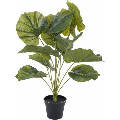 Planta alocasia decorativa artificial verde 47x47x60h cm (1/5)