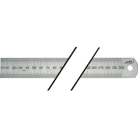 HELIOS PREISSER Stahlmaßstab biegsam 500x30x1,0 mm EG-Prüfzeichen Genauigkeit II