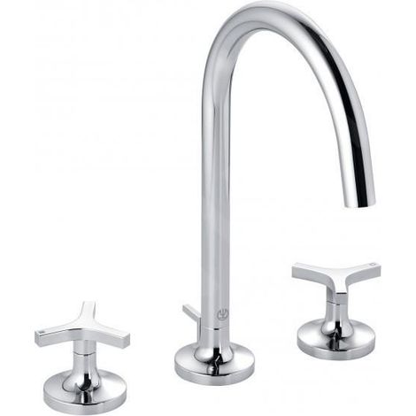 NOVA FONTE Mitigeur pour lavabo DECO montage à trois trous chromé (1/2)
