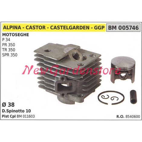Segmentos cilindro pistón ALPINA motor motosierra P34 PR350 TR350 SPR350 005746