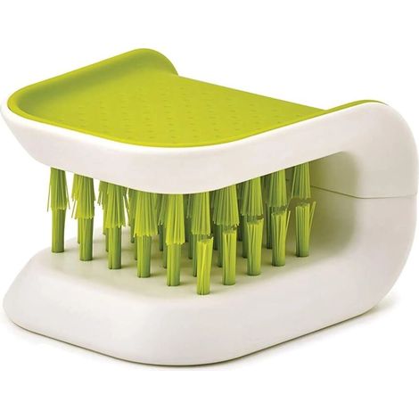 Cepillo para cuchillos Cepillo para limpiar cuchillos Cepillo para limpiar palillos y tenedores Cepillo para vajilla Cepillo de cerdas de doble cara Limpiador de cucharas y cuchillos (1/4)