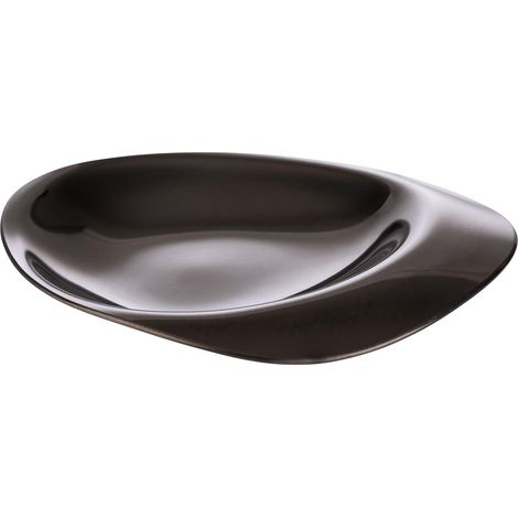 Assiette PEBBLES, set de 4, acier inoxydable, revêtement PVD, 8,5 x 8 cm, hauteur 1 cm, look Gunmetal (1/4)