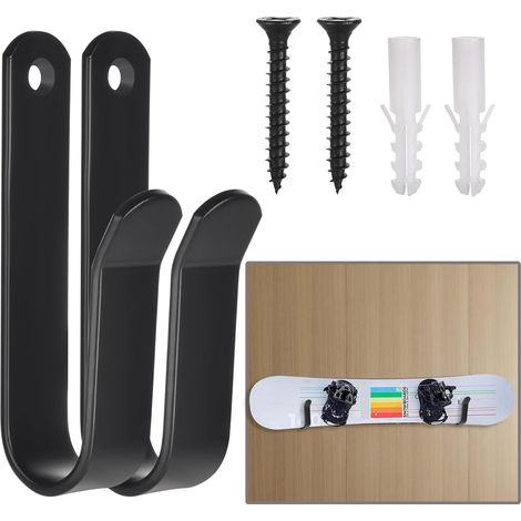 Support Mural pour Snowboard, Support Mural pour Ski, Support Horizontal pour Snowboard, Mural Conception Cintre Rangement pour Planches Ski pour la Maison et Le Garage (1/5)