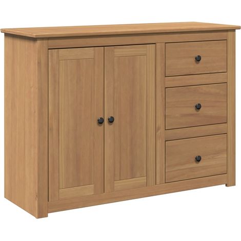 GBLY Sideboard mit Schubladen Panama 112x40x80 cm Massivholz Kiefer (1/5)