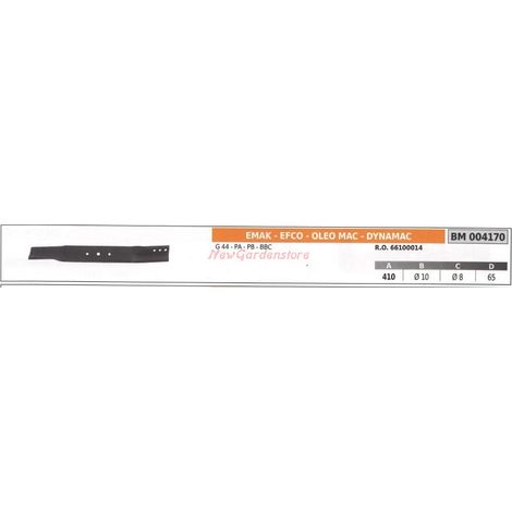 Lame pour tondeuse à gazon G 44 PA PB BBC EMAK 004170