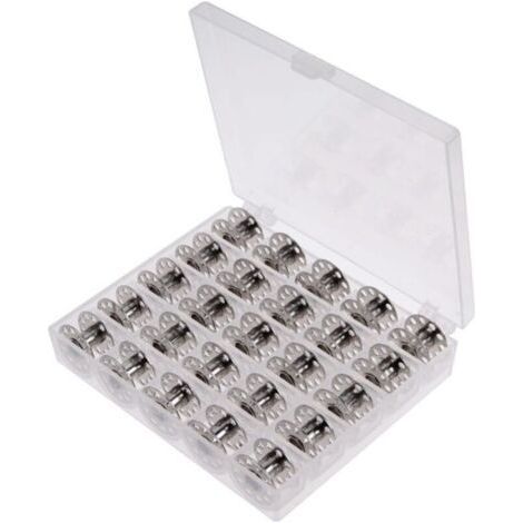 Metal bobbins with case for standard domestic sewing machines Brother Singer Bernina Pfaff Elna Babylock Kenmore Juki (1/4)