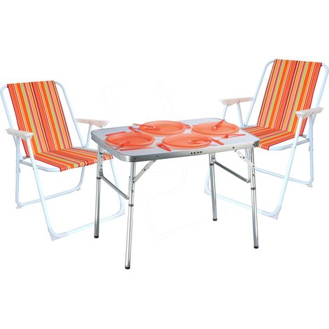 3-teiliges Campingmöbel Set-M44756+2xMPO2600ST