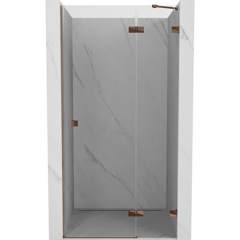 Mexen Lunar Duschdrehtür, rechte Seite, 80 cm, transparent, Roségold - 834-080-000-60-00-P (1/5)