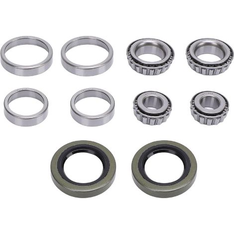 Kit roulement remorque LM11949 LM11910 LM67048 LM67010 kit de reconstruction roue remorque avec protecteur roulement acier chromé pour essieux moye roue remorque (1/5)