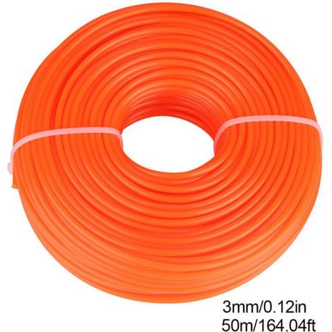 Fil Coupe-Bordures Nylon - Diamètre 3 mm - Longueur 50 m - Pour Débroussailleuse Thermique - 1 pièce (1/5)