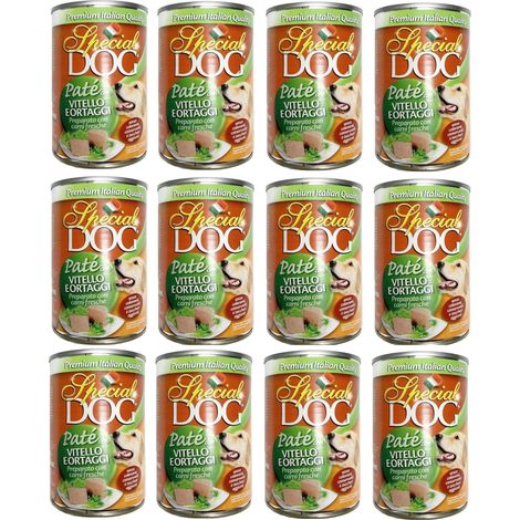 MONGE SPECIAL DOG PATE' 12 PEZZI DA 400 GR CARNE VITELLO / ORTAGGI CANI ADULTI