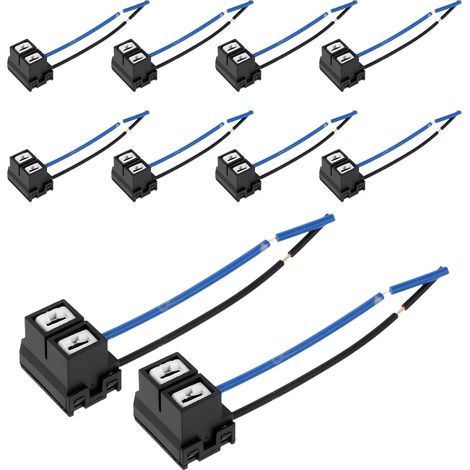 10 Pièces Douille de Lampe H7 en Céramique et Plastique pour Phare Automobile Résistance Élevée la Température et Performance D'éclairage Améliorée pour Véhicule (1/5)