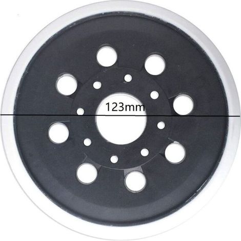 123 mm Plateau de ponçage Compatible avec Bos-ch PEX 220 A,GEX 125-1 AE,PEX 220 AE, Skil 7402/7490,1pièces