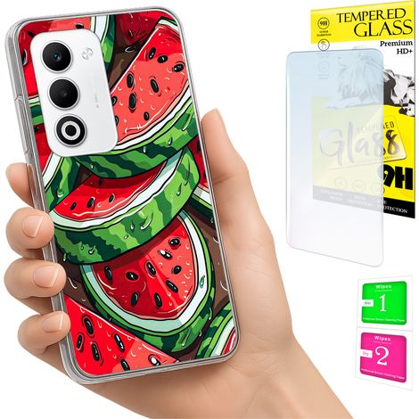 Custodia per Oppo A5 5G con grafica anguria sul retro e vetro 9H. (1/5)