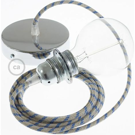 Lámpara colgante creative cables rd55 stripes cable textil cobre (1/3)