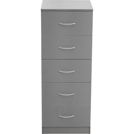 Armoire de Rangement avec 5 Tiroirs pour Salon Chambre Cuisine - Table de Chevet Commode (1/5)