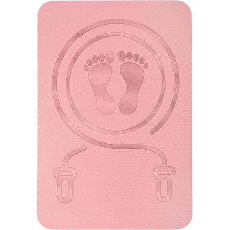 Tapis pour corde à sauter - Tapis de sol dédié pour salle de sport à domicile Tapis de yoga extra-épais et insonorisant Tapis de fitness et d'exercice antidérapant (60 x 40 cm) (1/4)