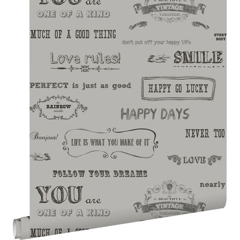papier peint texte tableau gris chaud clair - ESTAhome (1/5)