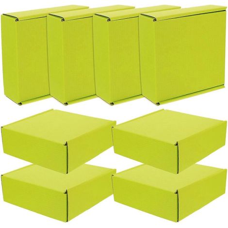 Set mit 8 leeren quadratischen Verpackungskartons zum Versenden und Verpacken von Kleidung (1/5)