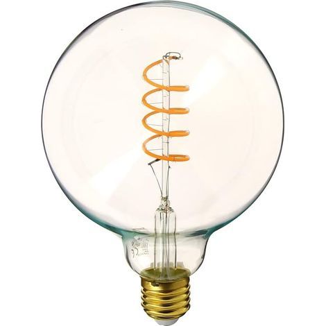 E27 Globe G125 LED Bulb with Spiral Filament, 4W, 300 Lm, Warm White, for Interior Decoration (1/5)