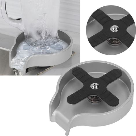 Rince-verres automatique haute pression pour éviers de bar et de cuisine, accessoires de rechange argentés (1/5)