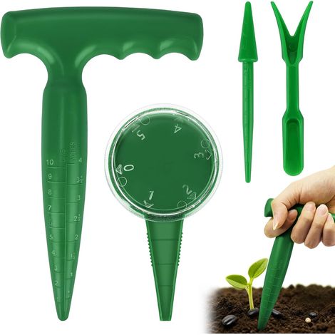 4-teiliges Blumenzwiebelpflanzset – Blumenzwiebelpflanzer zum Anpflanzen – Gartenwerkzeug zum Säen von Gemüse und Blumen, einfaches Umpflanzen (1/4)