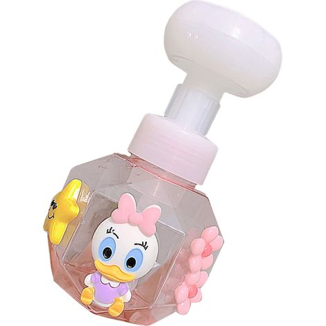 Flacon-pompe distributeur de savon, flacons-pompes en plastique rechargeables, flacons-pompes vides à large ouverture pour lotion et shampoing, Pink Duckling (1/5)