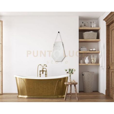 EMMA SPECCHIO SFACCETTATO CORNICE DA APPENDERE 48,5X66CM BORDO ORO