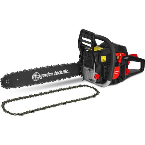 Kettensäge mit 58CC Benzinmotor - 50cm Führungsschiene, inklusive 2 Ketten - Elem Garden