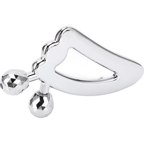 Rouleau de massage facial en métal, alliage de zinc, outil de massage Gua Sha pour lifting du visage, yeux, cou et corps. (1/5)